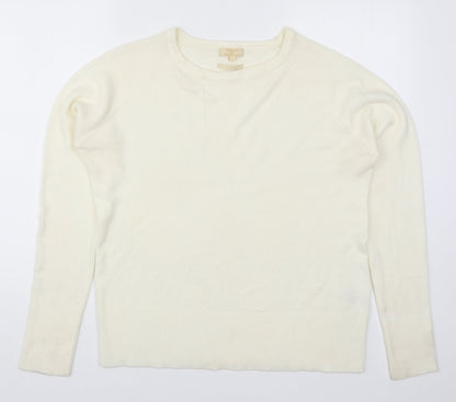 Sarah Hamilton Womens Ivory  Knit Pullover Jumper Size L