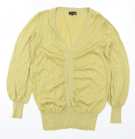 NEXT Womens Yellow  Knit Pullover Jumper Size 16