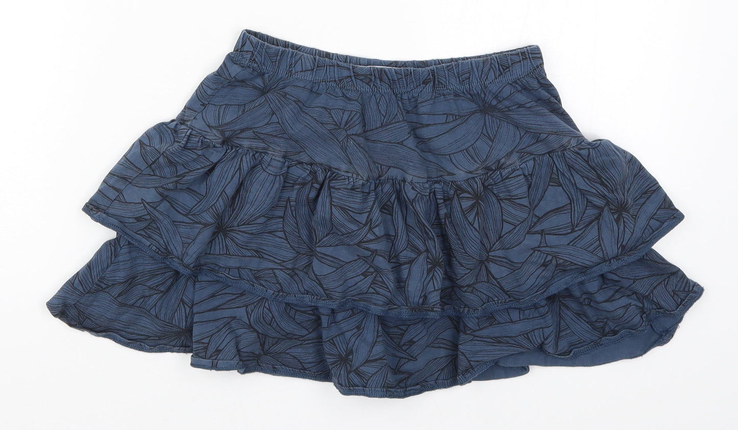 La Redoute Girls Blue Floral  Skater Skirt Size 12 Years