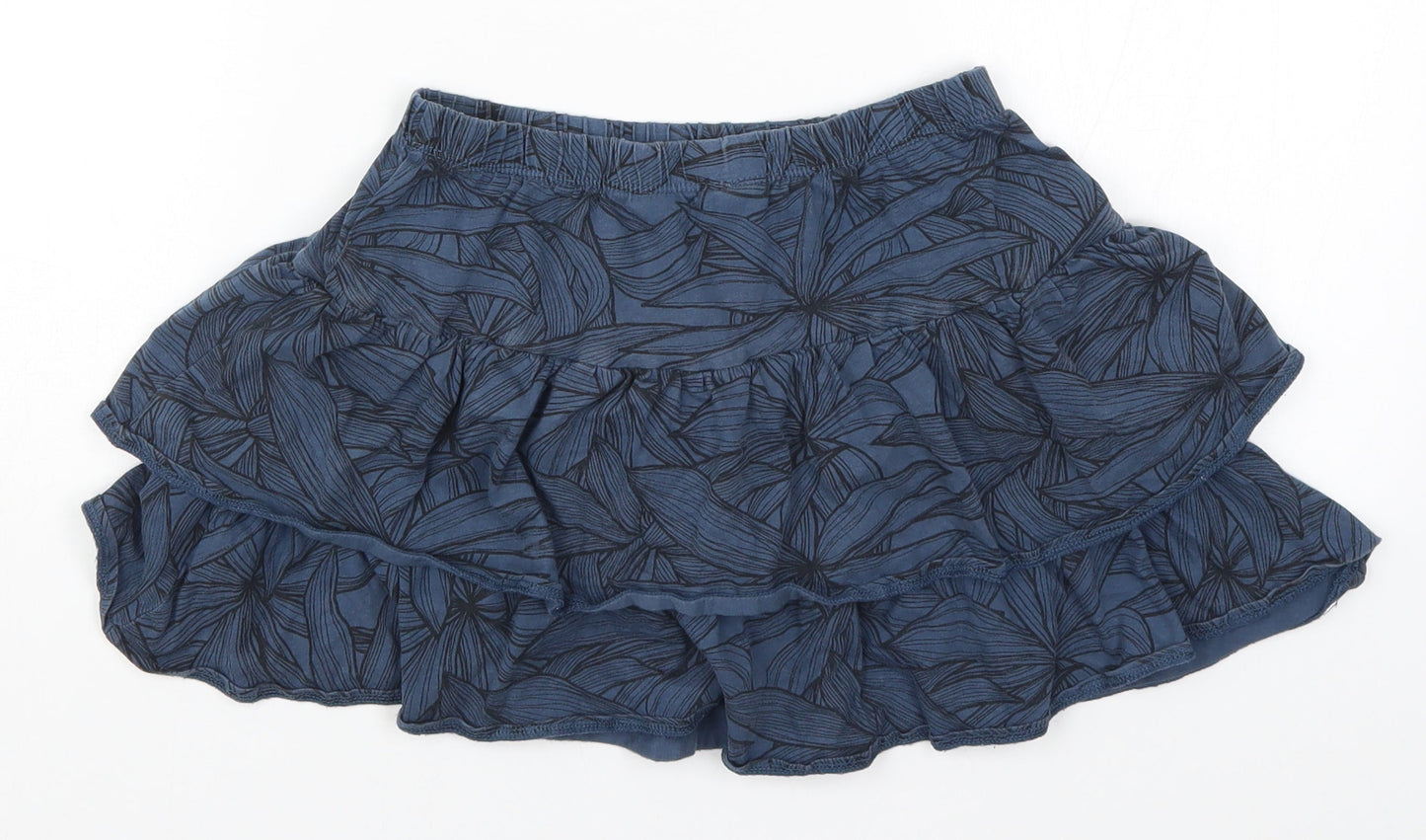 La Redoute Girls Blue Floral  Skater Skirt Size 12 Years