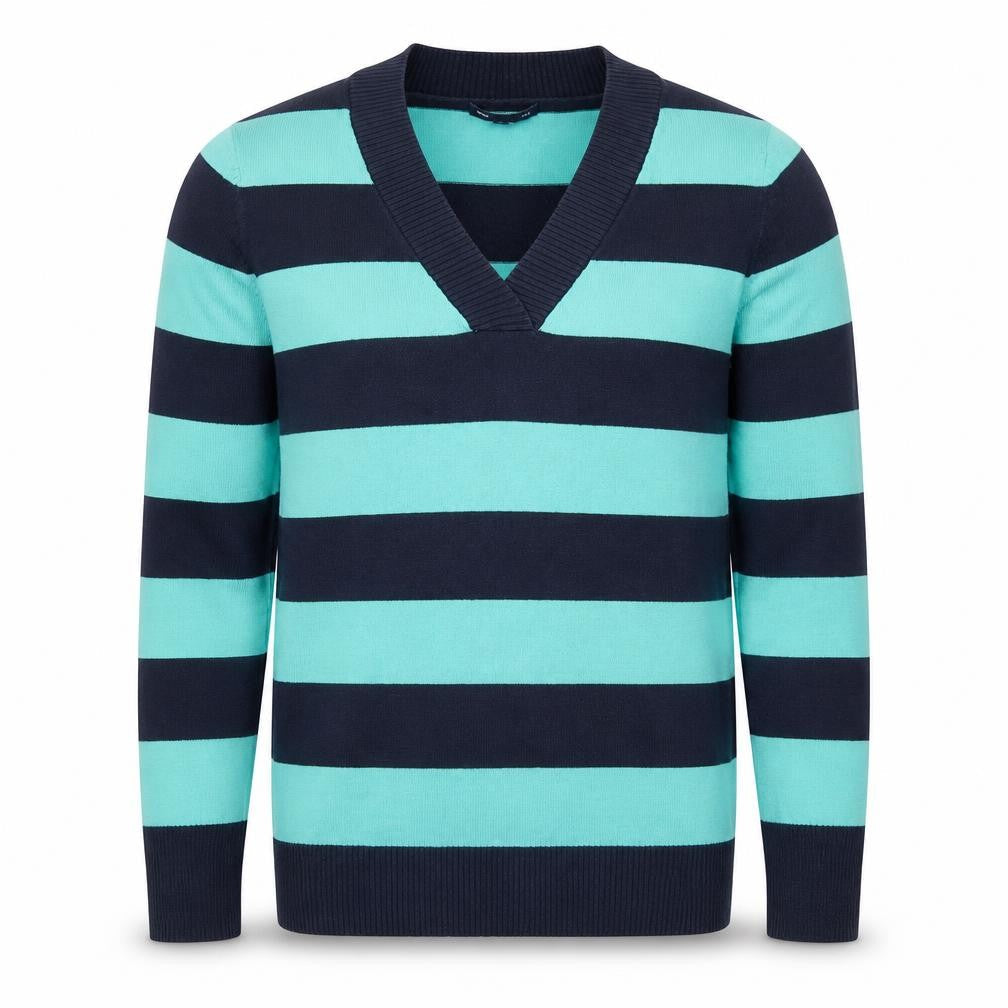 Gap Mens Blue Striped Knit Pullover Jumper Size S