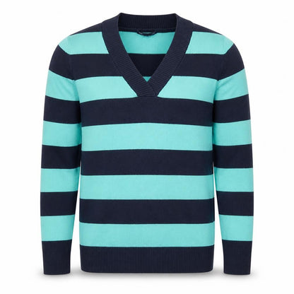 Gap Mens Blue Striped Knit Pullover Jumper Size S