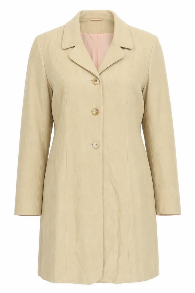 Wallis Womens Beige   Pea Coat Coat Size 12