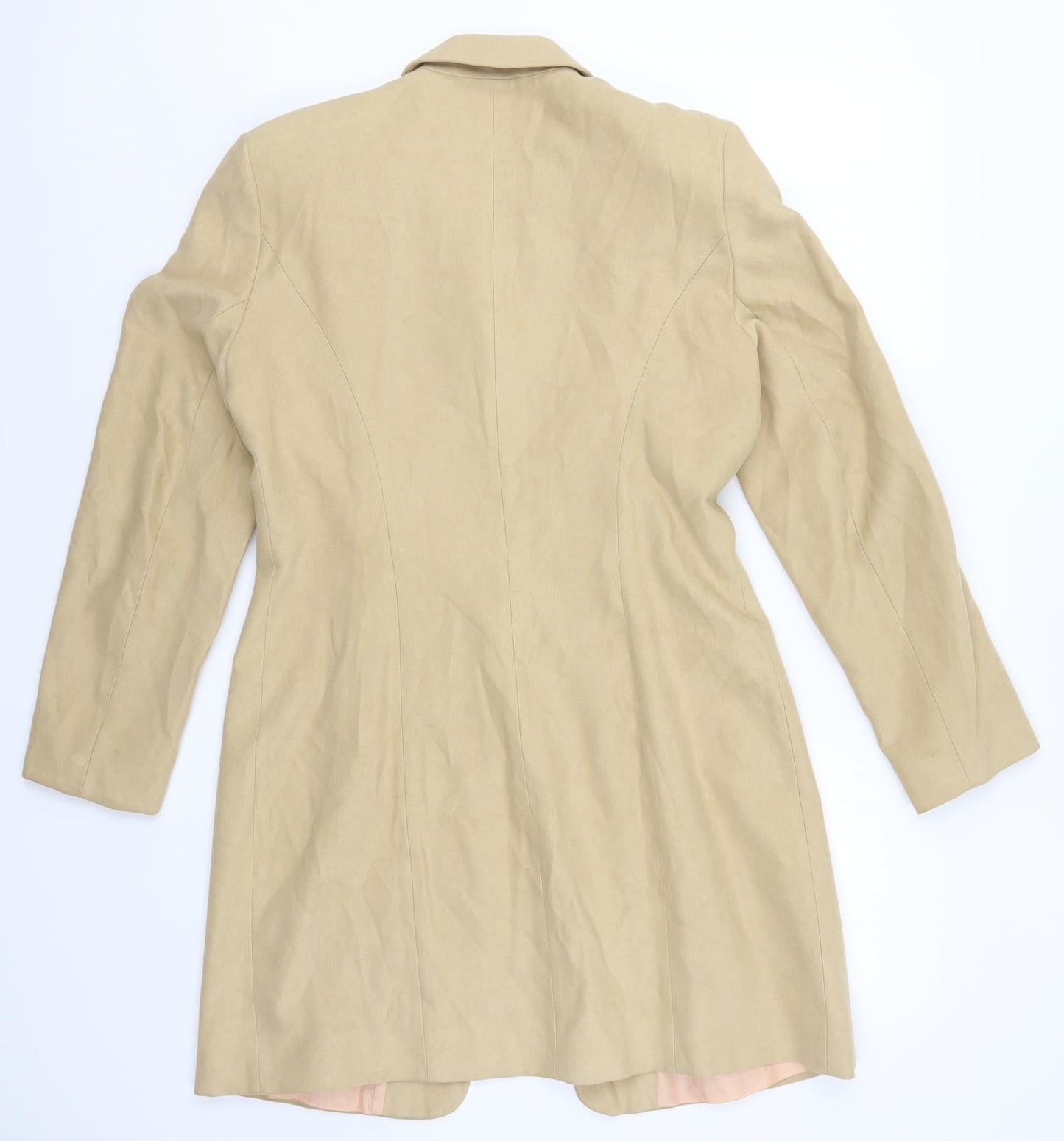 Wallis Womens Beige   Pea Coat Coat Size 12