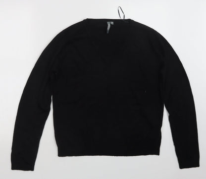 Front view of Originals women’s black knit jumper, size UK 12