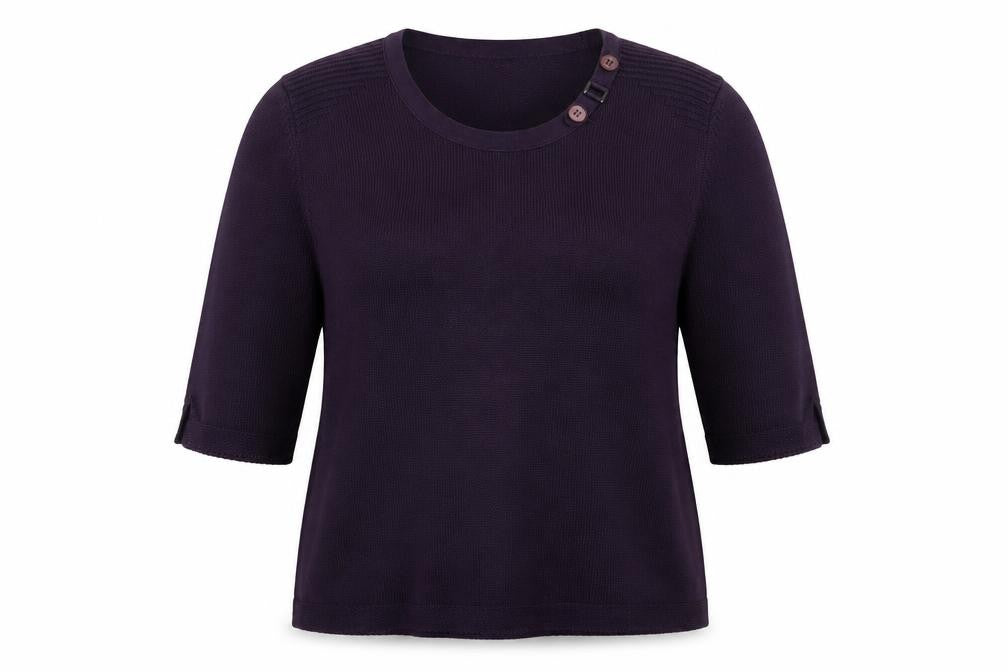 Olsen Womens Purple  Knit Pullover Jumper Size 16