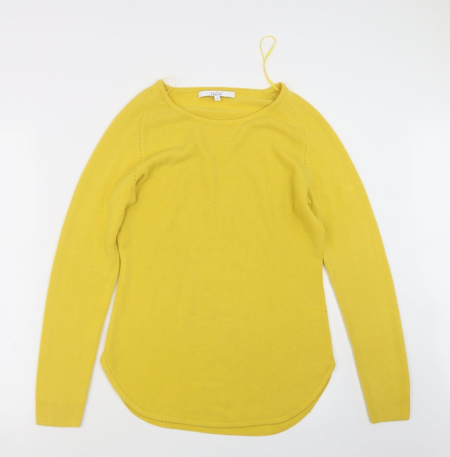 Vid a Vi Womens Yellow  Knit Pullover Jumper Size S