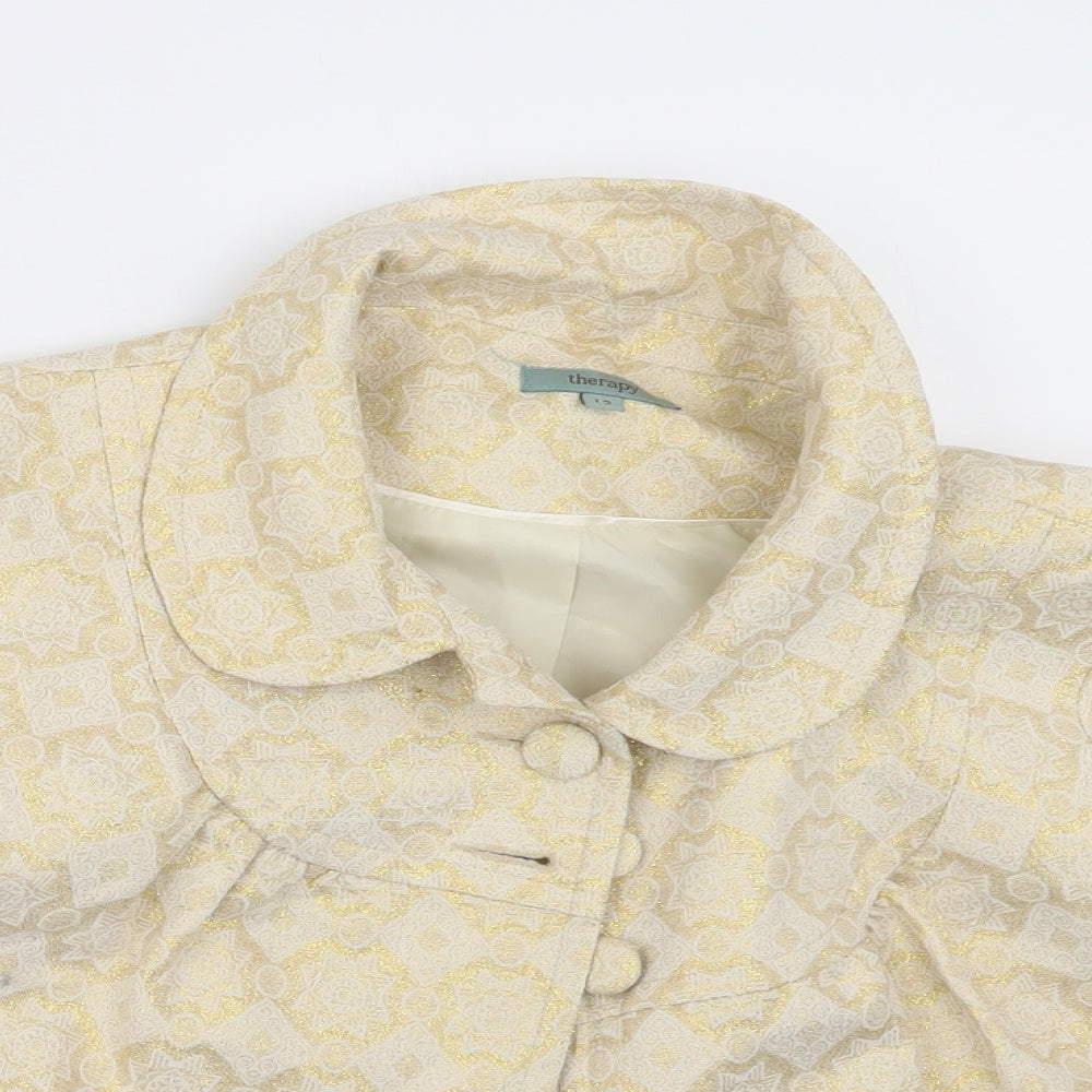 Therapy Womens Gold   Jacket  Size 12