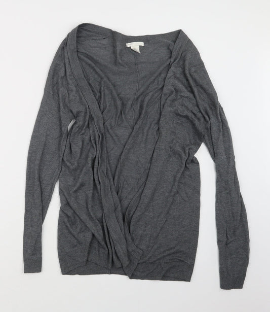 H&M Womens Grey  Knit Cardigan Jumper Size S