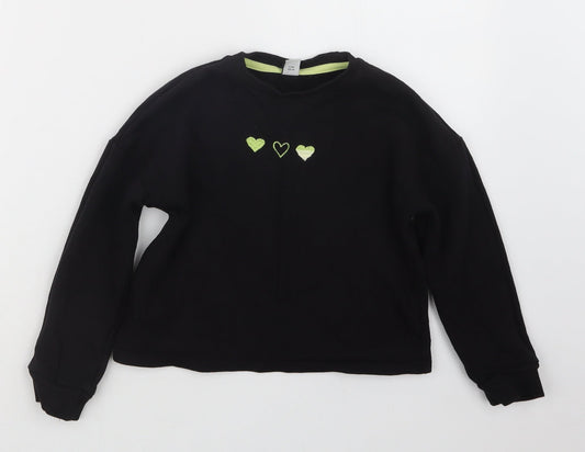 TU Girls Black   Pullover Jumper Size 7 Years