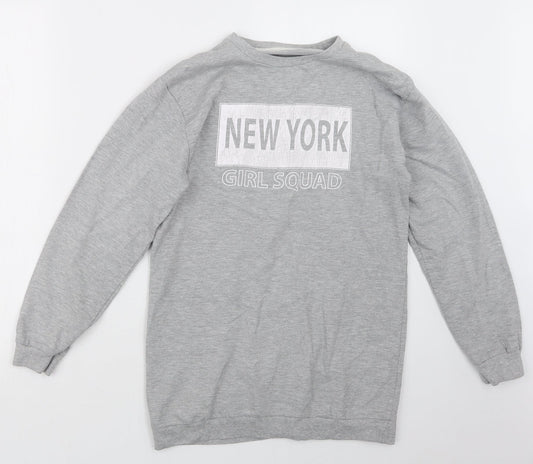 Pep&Co Girls Grey   Pullover Jumper Size 11-12 Years