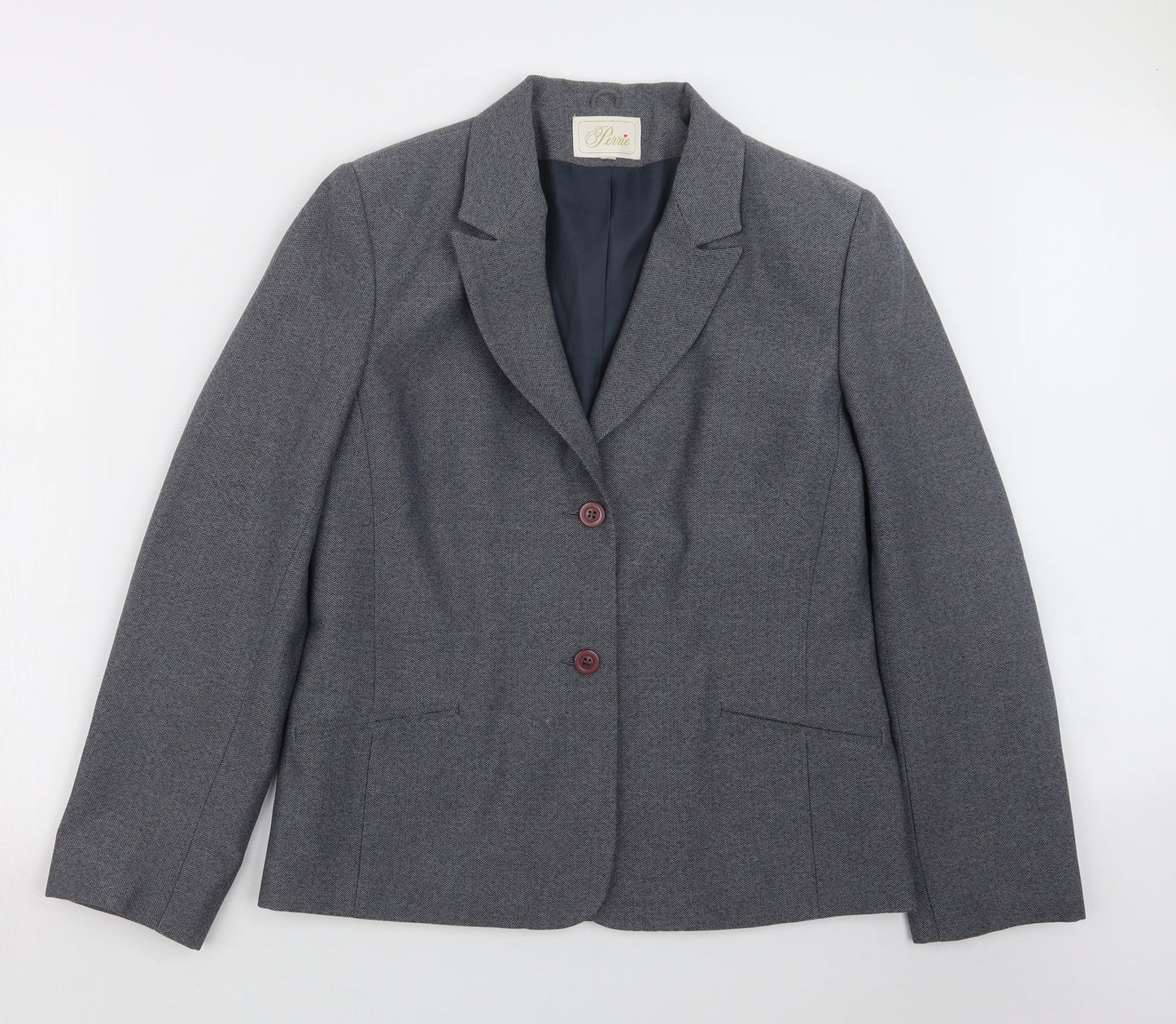 Perrie Womens Blue   Jacket Blazer Size 14