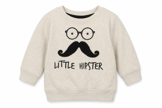 Front view of Next boys’ beige jumper, size 3-6, months