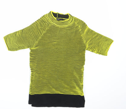 Next Womens Yellow Striped  Pullover Jumper Size 6