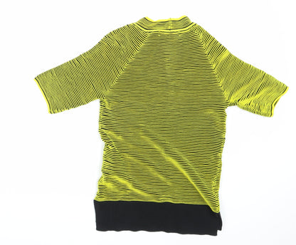 Next Womens Yellow Striped  Pullover Jumper Size 6