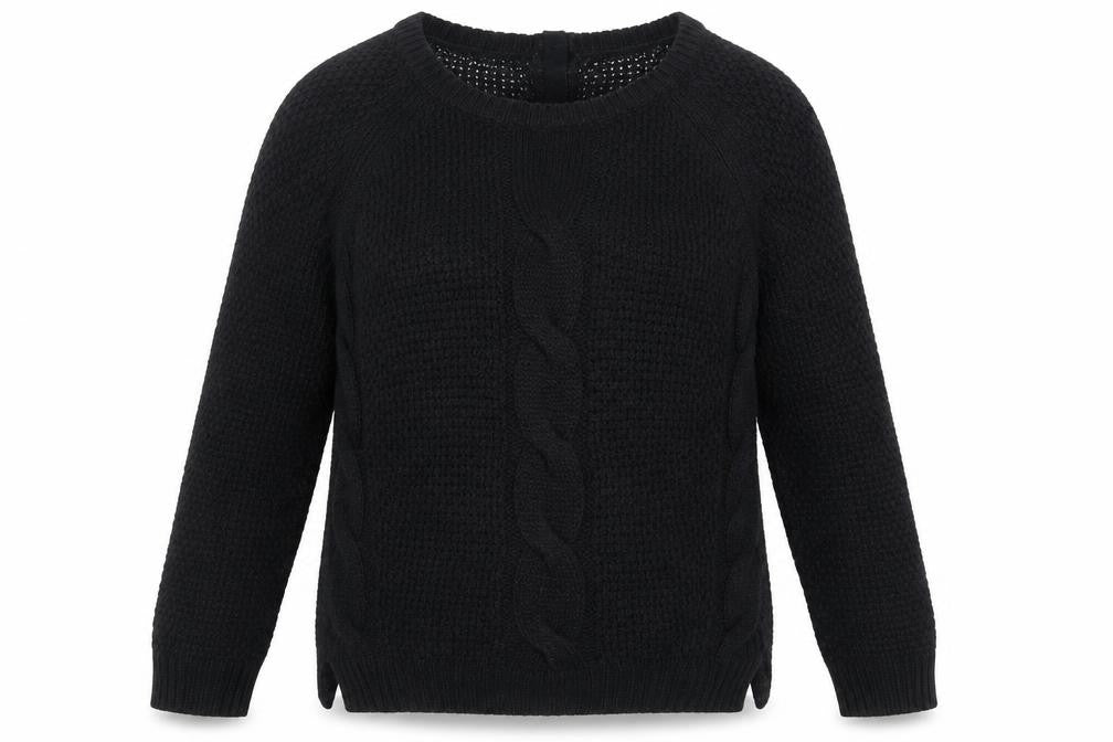 Love Knitwear Womens Black   Pullover Jumper One Size