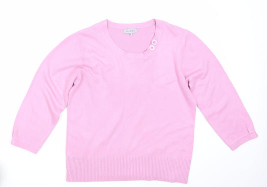 Ann Marie Womens Pink   Pullover Jumper Size L