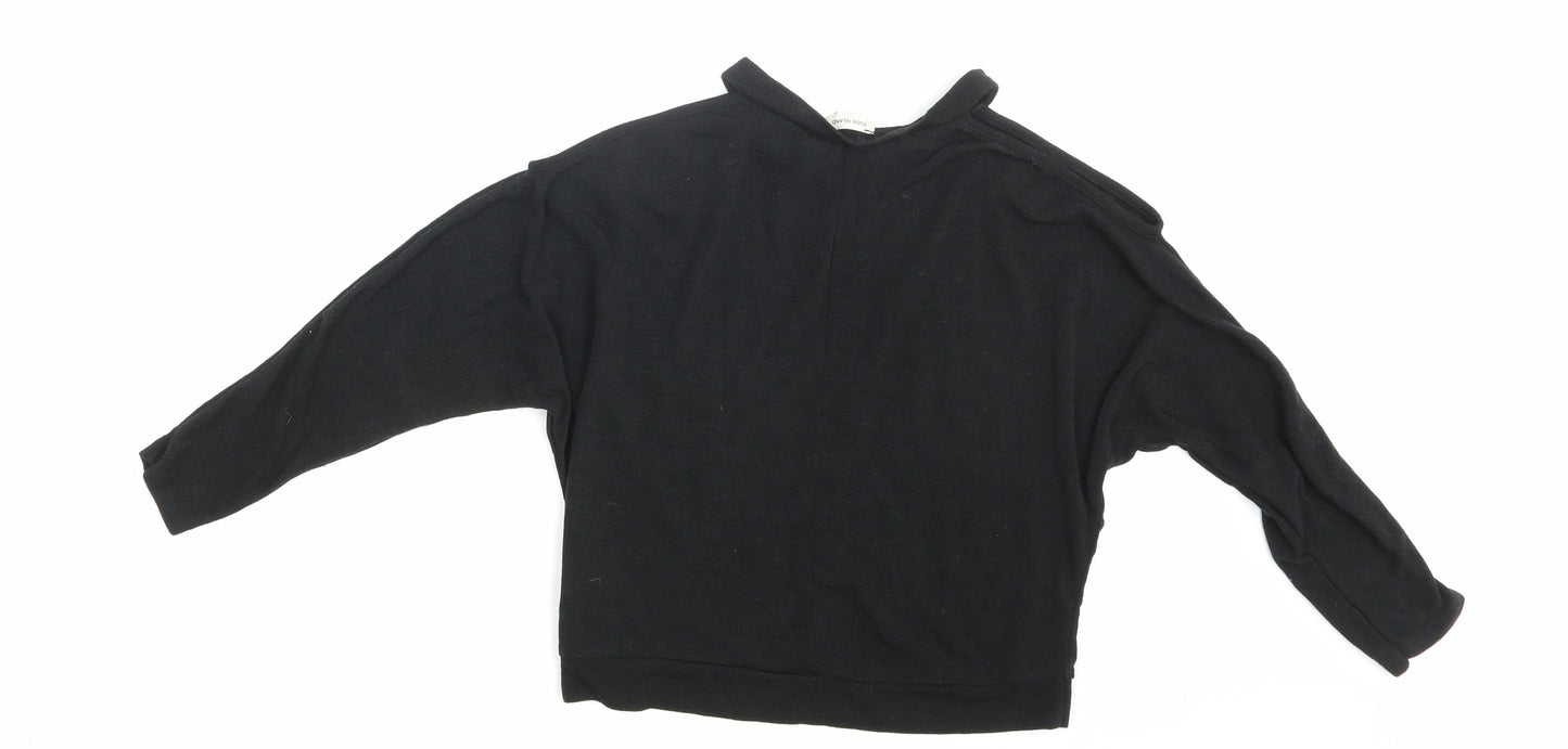 River Island Girls Black   Pullover Sweatshirt Size 11-12 Years