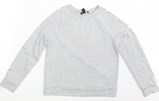New Look Girls Grey   Pullover Sweatshirt Size 12-13 Years