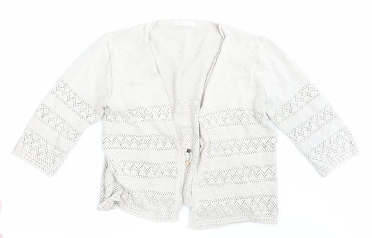 Berkertex Womens Beige   Cardigan Jumper Size 14