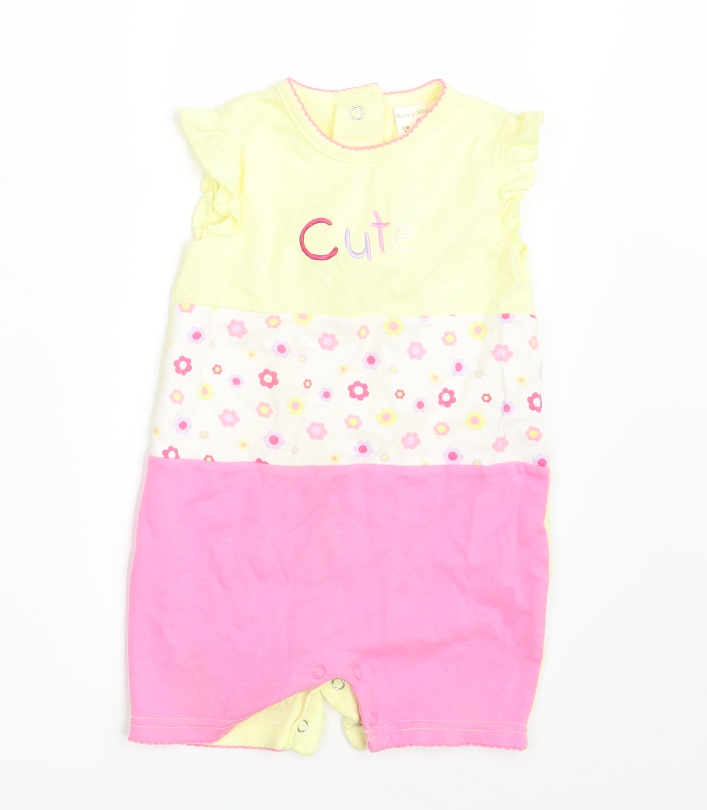 Morris Mouse Girls Multicoloured Floral  Babygrow One-Piece Size 3-6 Months  - Cute
