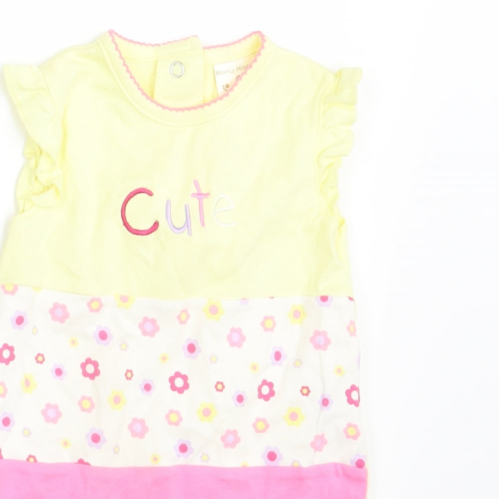 Morris Mouse Girls Multicoloured Floral  Babygrow One-Piece Size 3-6 Months  - Cute