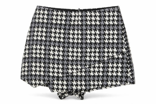 Topshop Womens Black Herringbone  Mini Skirt Size 10