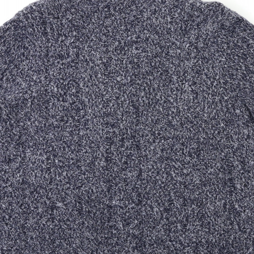 Maine Womens Blue  Knit Cardigan Jumper Size 10