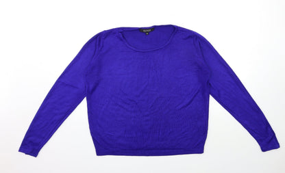 Front view of ORIGINALS women’s blue knit jumper, size UK 16