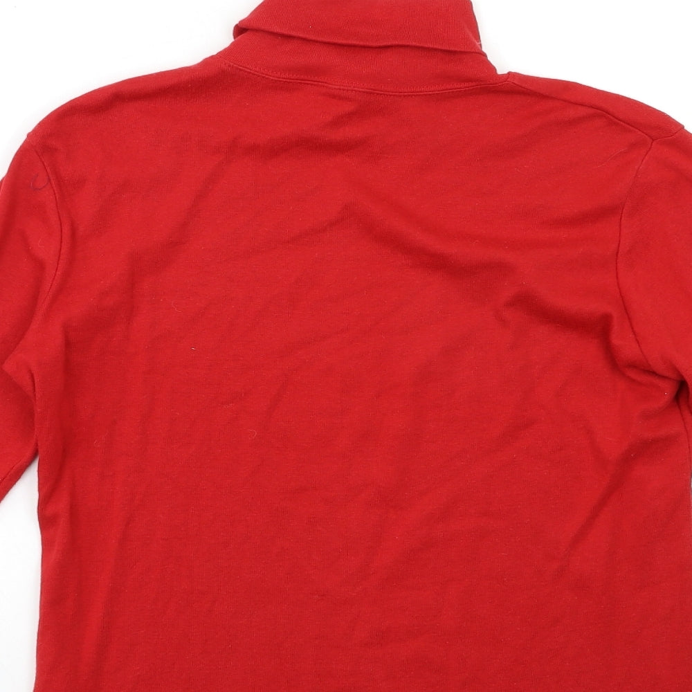 BEING CASUAL Womens Red   Basic T-Shirt Size 12