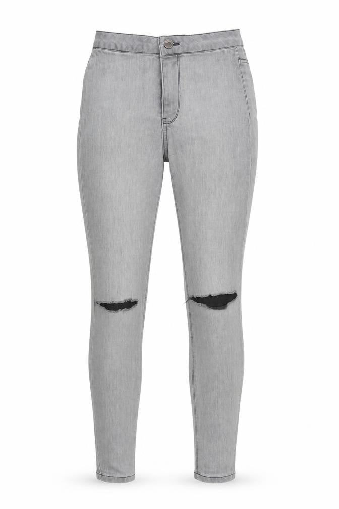 New Look Womens Grey  Denim Skinny Jeans Size 8 L28 in