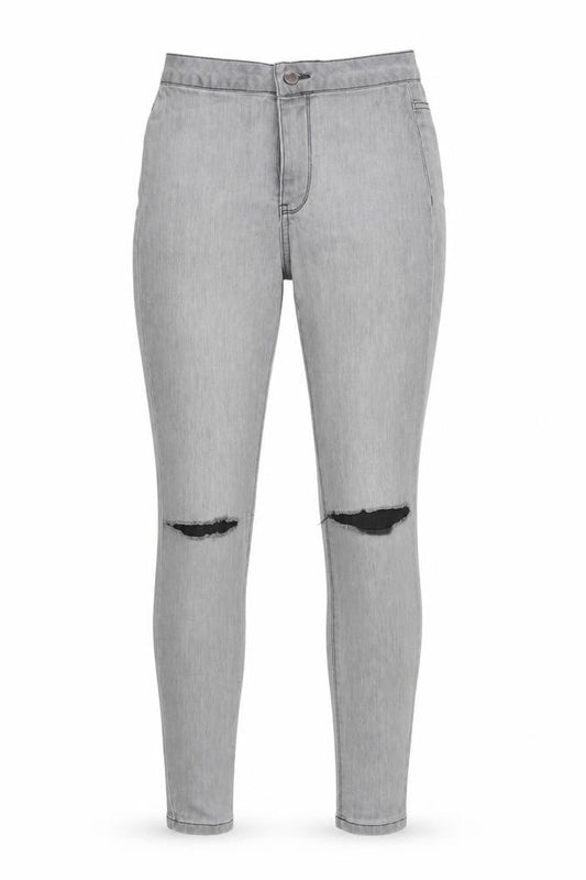 New Look Womens Grey  Denim Skinny Jeans Size 8 L28 in