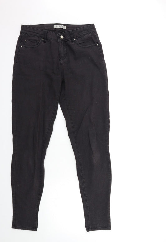 Denim & Co. Womens Grey  Denim Skinny Jeans Size 10 L30 in
