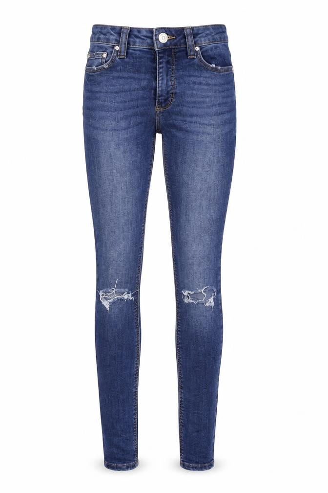 Denim & Co. Womens Blue  Denim Skinny Jeans Size 4 L27 in