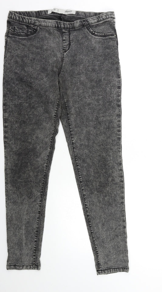 Denim & Co. Womens Grey  Denim Jegging Jeans Size 12 L28 in