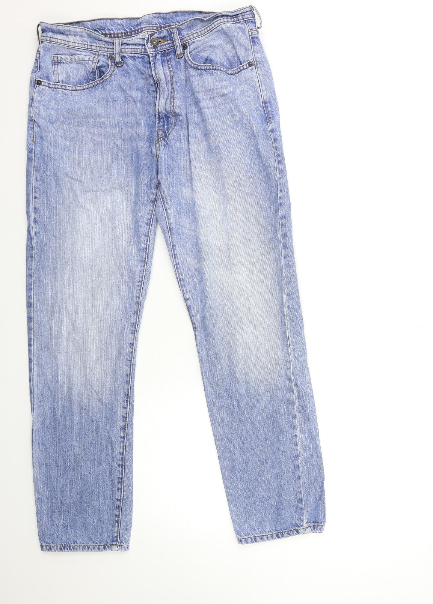 Marks and Spencer Womens Black  Denim Straight Jeans Size 32 in L29 in