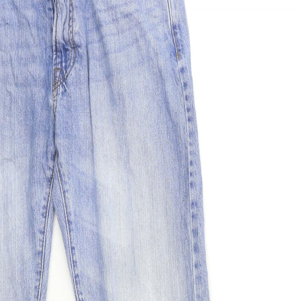 Marks and Spencer Womens Black  Denim Straight Jeans Size 32 in L29 in