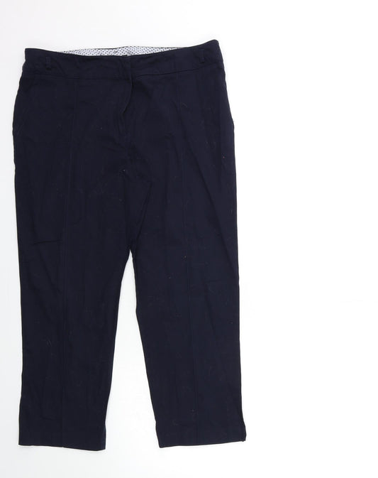 M&Co Womens Blue   Trousers  Size 14 L23 in