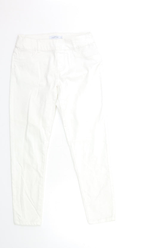My Style Womens White  Denim Jegging Jeans Size 26 in L25 in