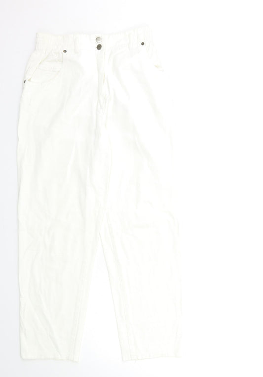 Preworn Womens White  Denim Straight Jeans Size 30 in L27 in
