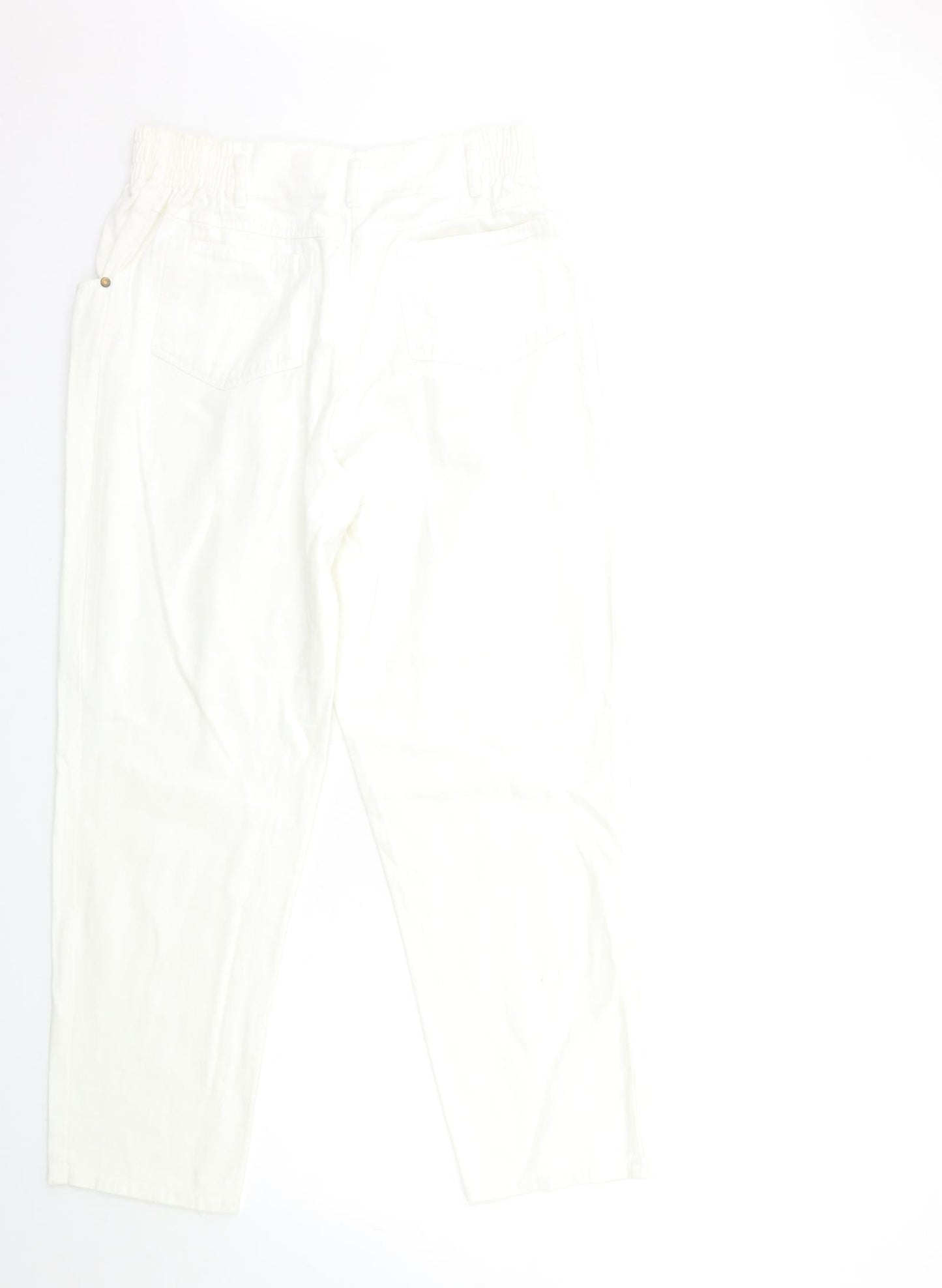 Preworn Womens White  Denim Straight Jeans Size 30 in L27 in
