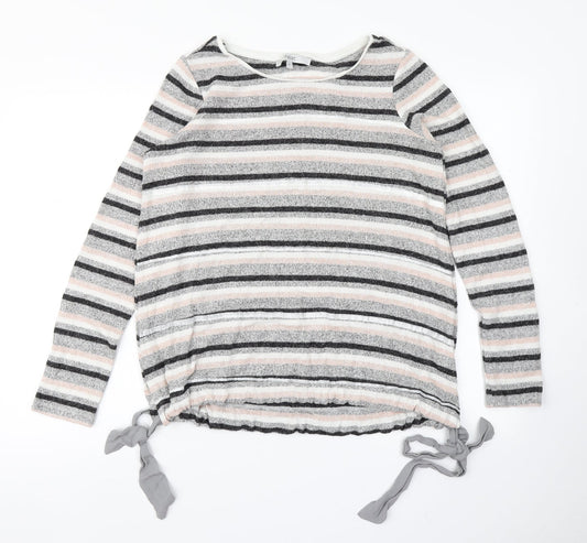 NEXT Womens Pink Striped Knit Pullover Jumper Size 10