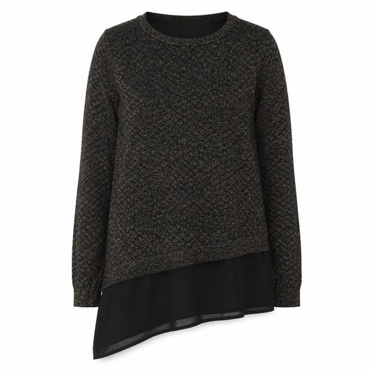 Oasis Womens Black  Knit Pullover Jumper Size S