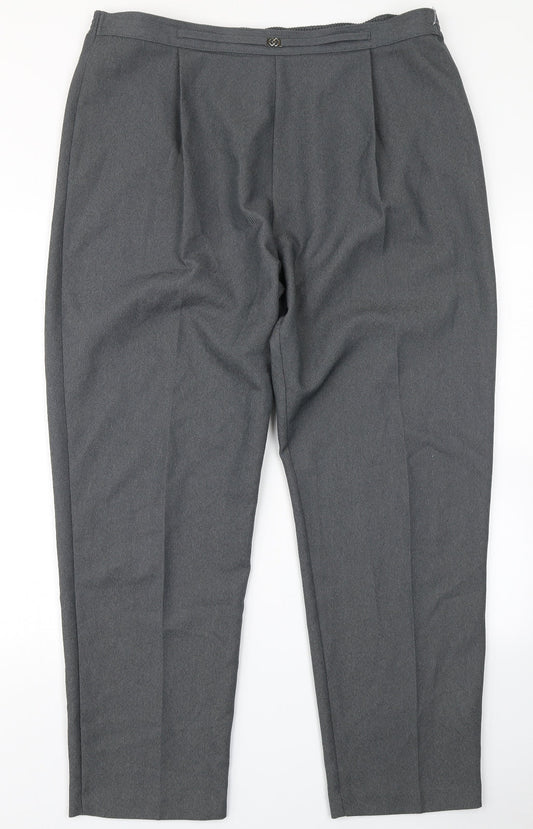Berkertex Womens Grey   Dress Pants Trousers Size 18 L26 in