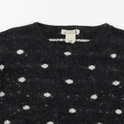 H&M Womens Grey Polka Dot Knit Pullover Jumper Size M