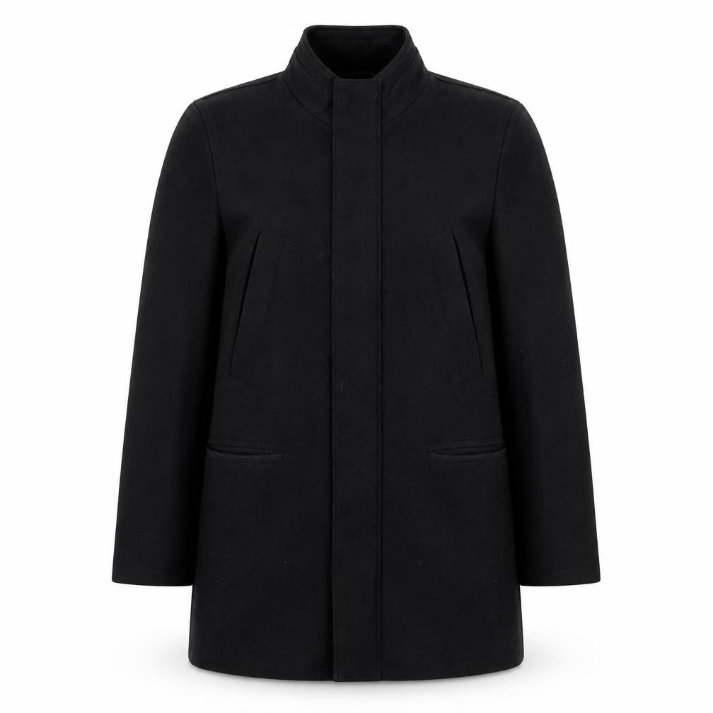 Tom English Womens Black   Pea Coat Coat Size L