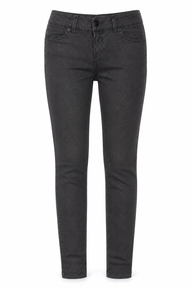 Springfield Womens Grey Check Denim Skinny Jeans Size S L28 in