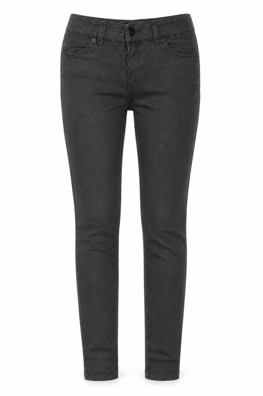 Springfield Womens Grey Check Denim Skinny Jeans Size S L28 in