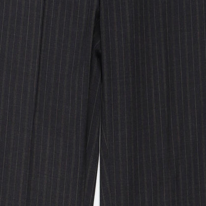 Rosner Womens Black Striped  Trousers  Size 12 L30 in