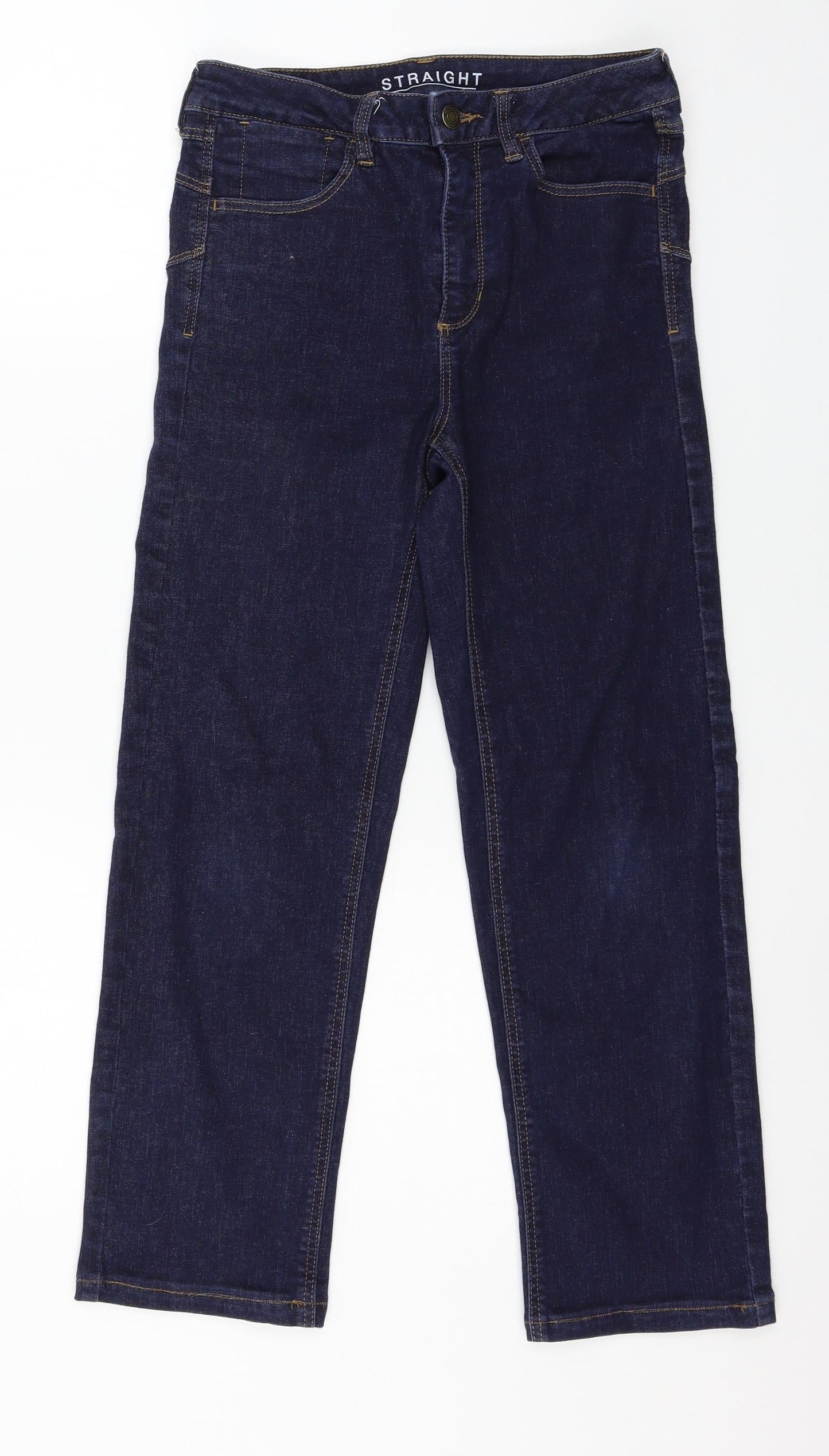 Preworn Womens Blue  Denim Straight Jeans Size 28 in L24 in